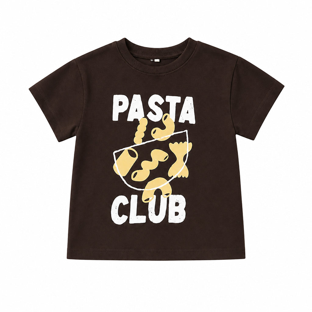 Pasta Club Tee — Brown