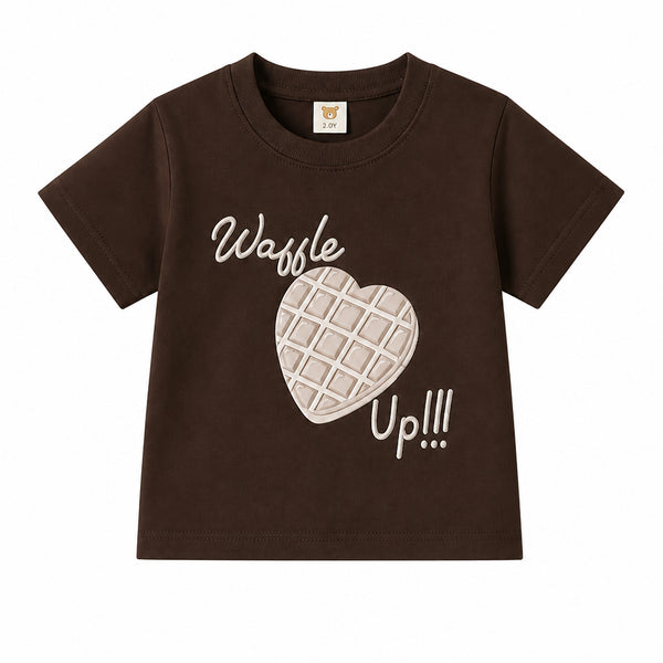 Waffle Tee — Brown