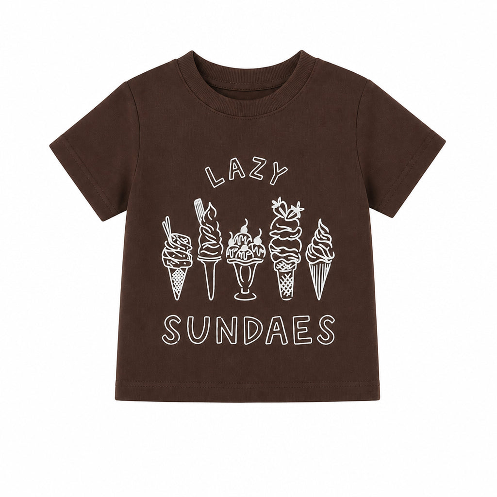 Ice Cream Tee — Brown