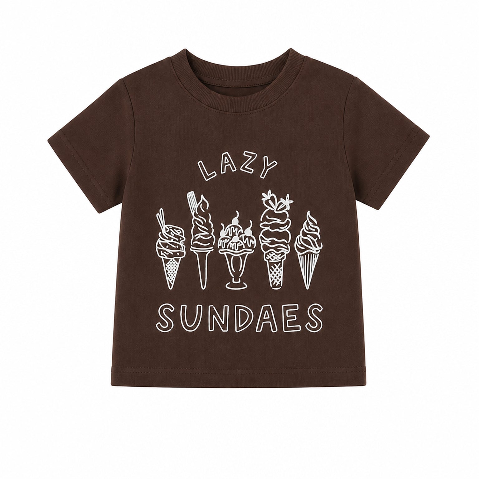 Ice Cream Tee — Brown