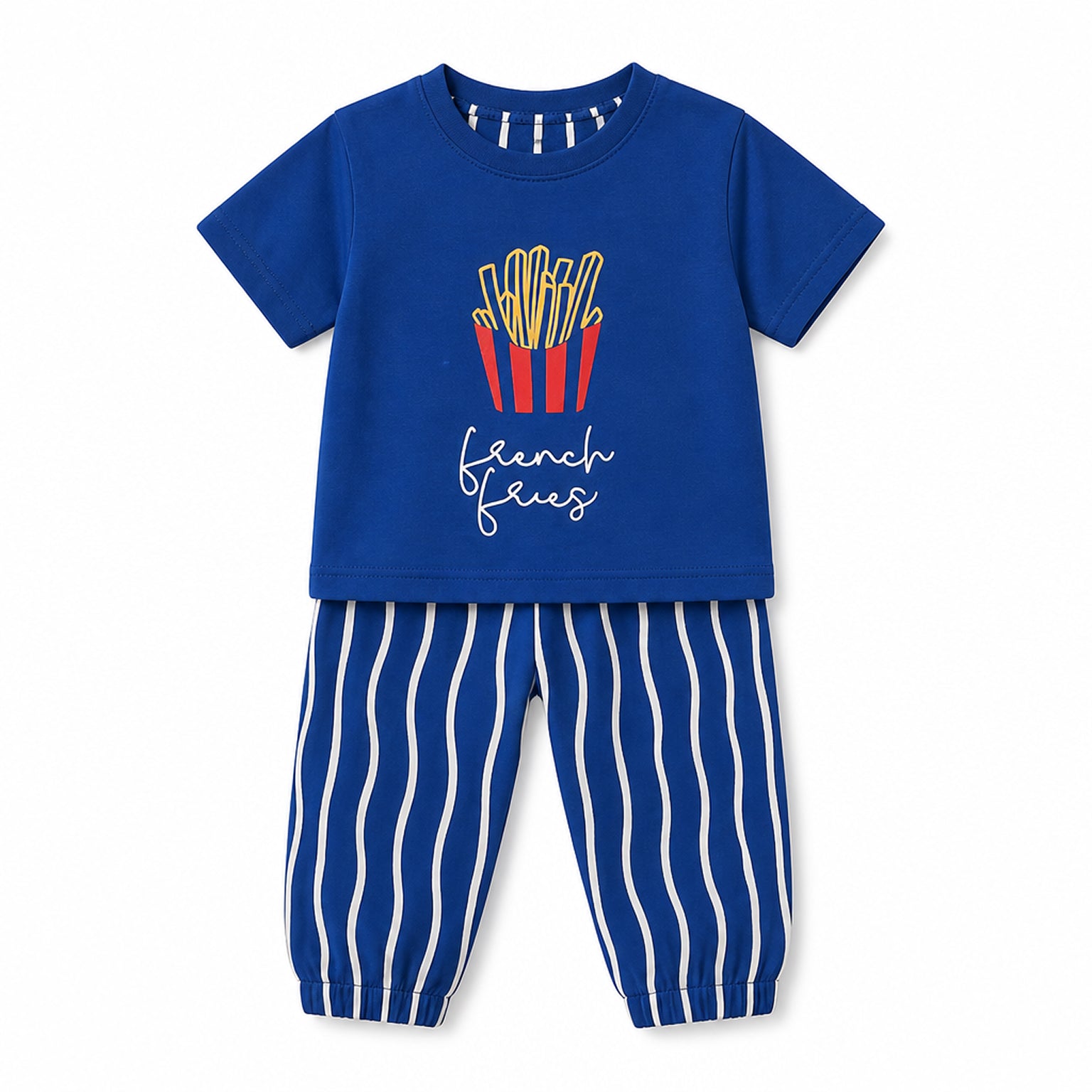 French Fries Tee — Royal Blue