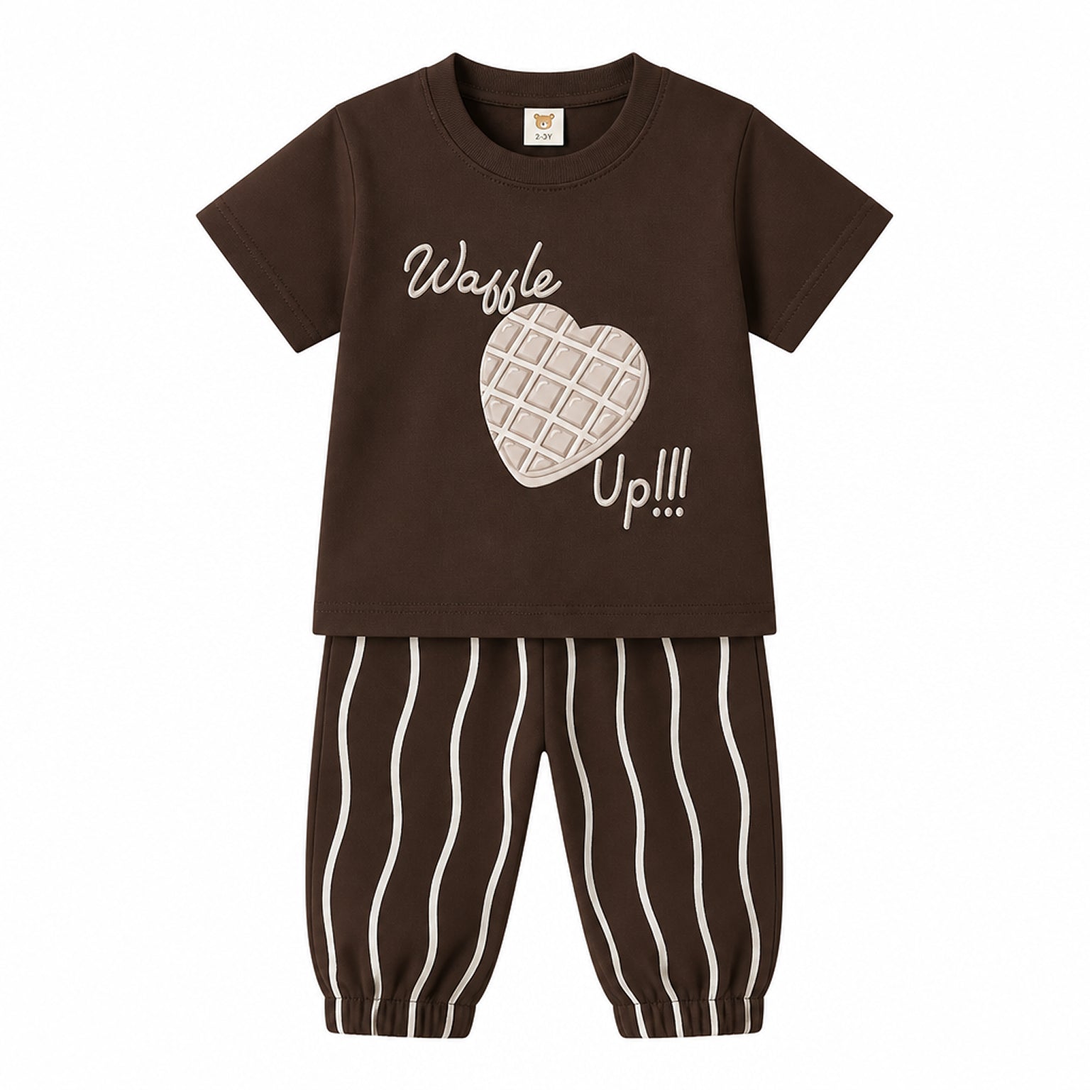 Waffle Tee — Brown