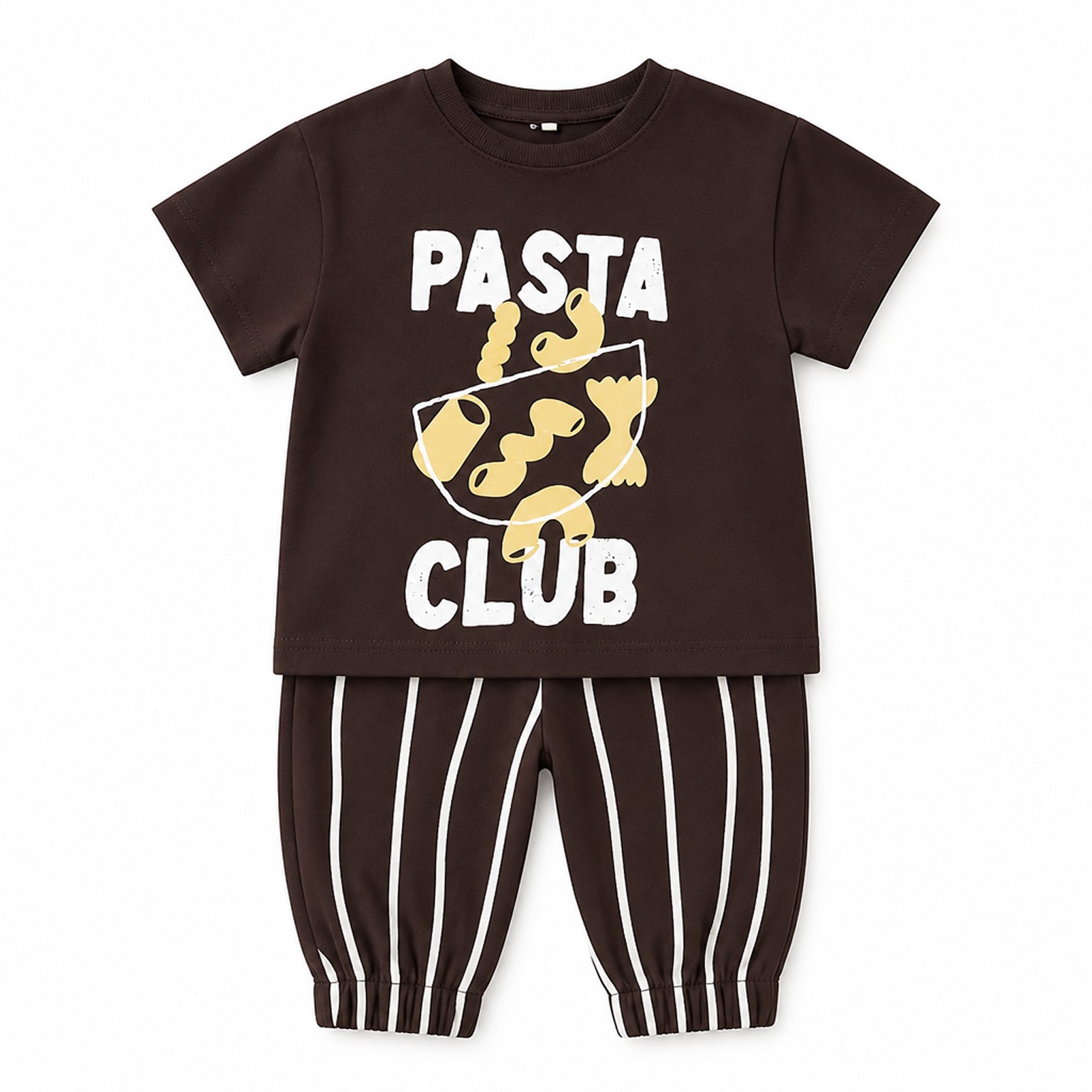 Pasta Club Tee — Brown
